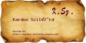 Kardos Szilárd névjegykártya