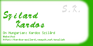 szilard kardos business card